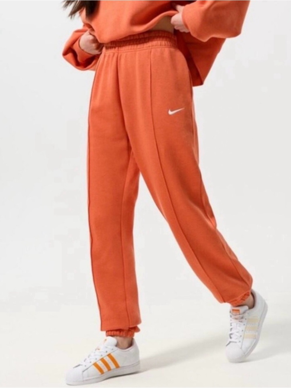 Nike Women’s Sportswear Essential Fleece Sweatpants - burnt orange - size small